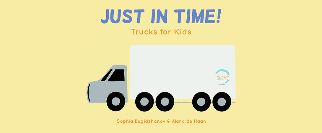 Just in Time! Trucks for Kids book cover